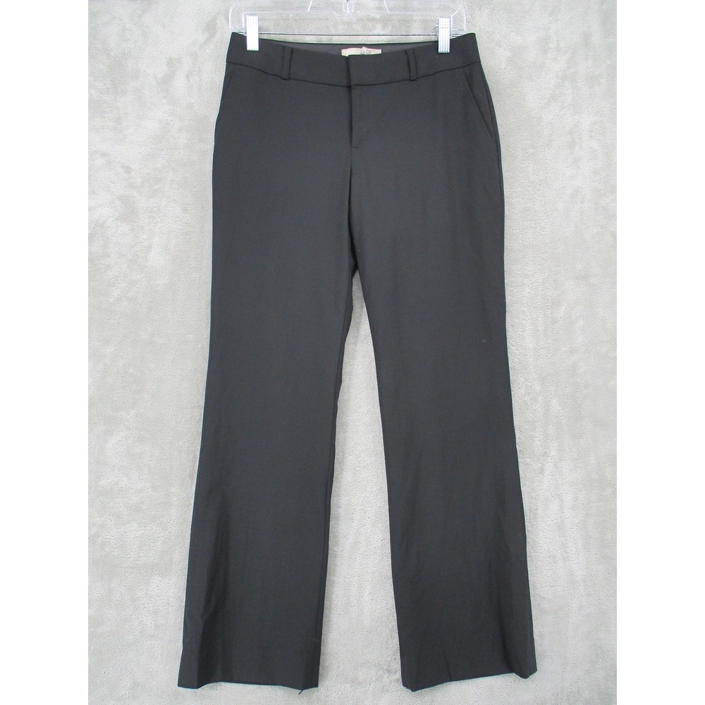 Banana Republic Pants Womens 2 Petite Martin Fit Wool Blend Office Trouser Black